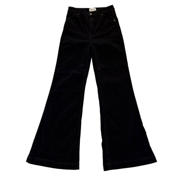 Rollas Pants Womens Sz 28 Black Corduroy Eastcoast Flared High Waist Boho *READ* - Picture 1 of 15